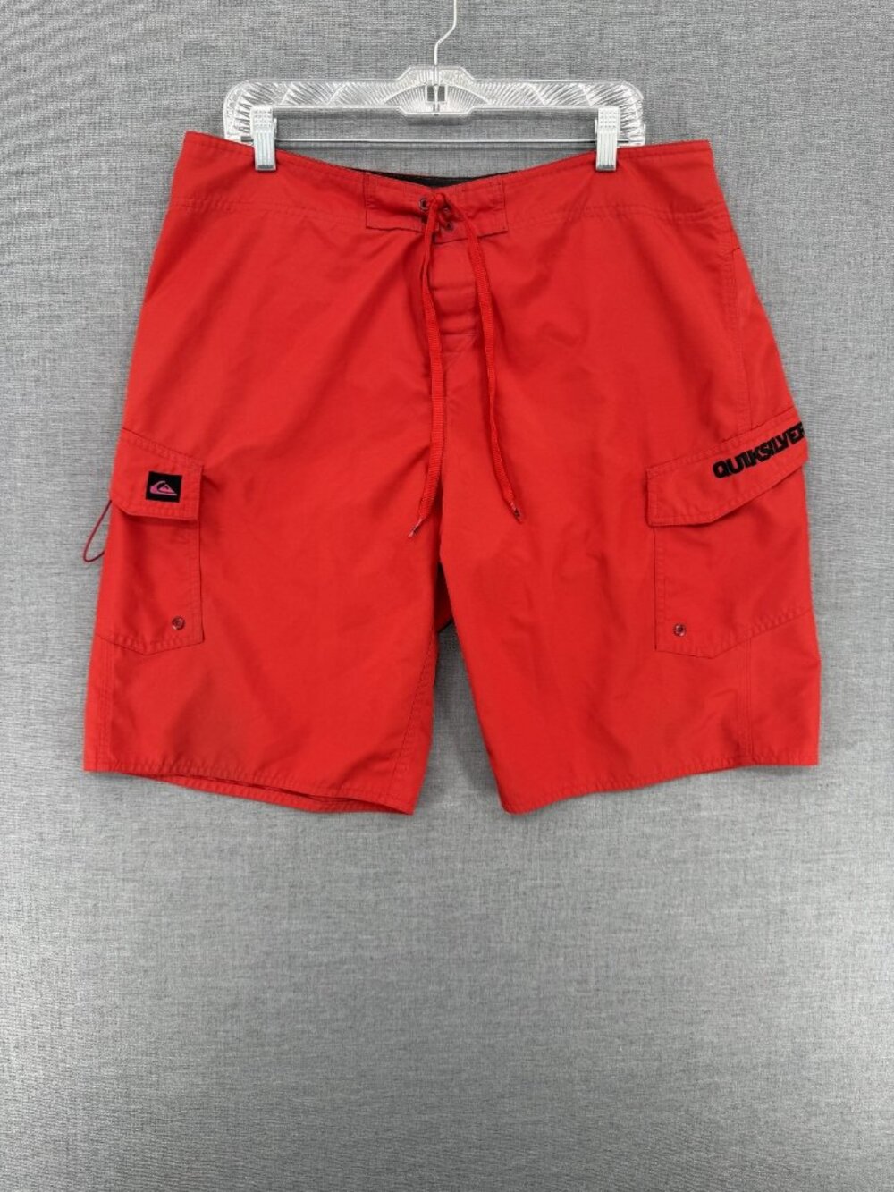 Quiksilver Board Shorts Mens 36 10" Swim Trunks Cargo Pocket Drawstring Y2K